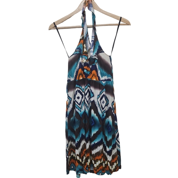 Boho V Neck Halter Dress Size Small - Picture 1 of 7